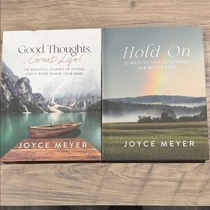 Joyce Meyer Inspirational Book Set -  Good Thoughts Great Life and Hold On